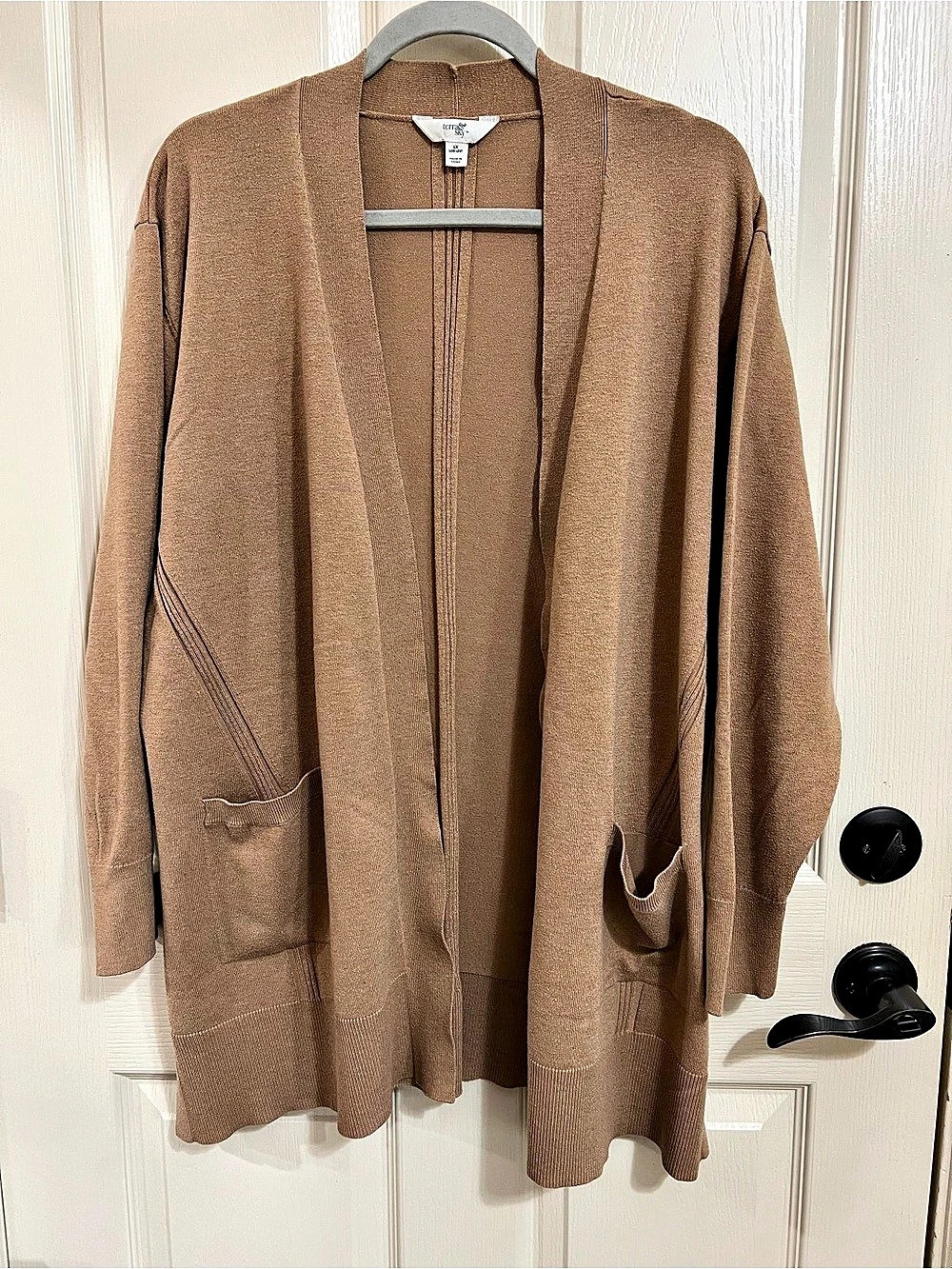Terra & Sky Open Front Knit Cardigan